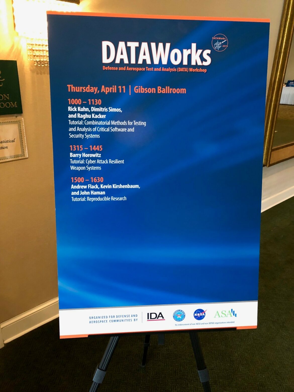 Combinatorial security testing tutorial @ DATAWorks 2019, Springfield, VA, USA